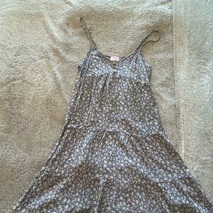 Pink Lily Blue Floral Mini Dress